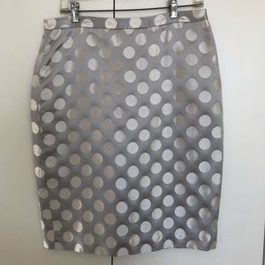 Silk polka dot skirt